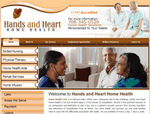 Tablet Screenshot of handsheart.com